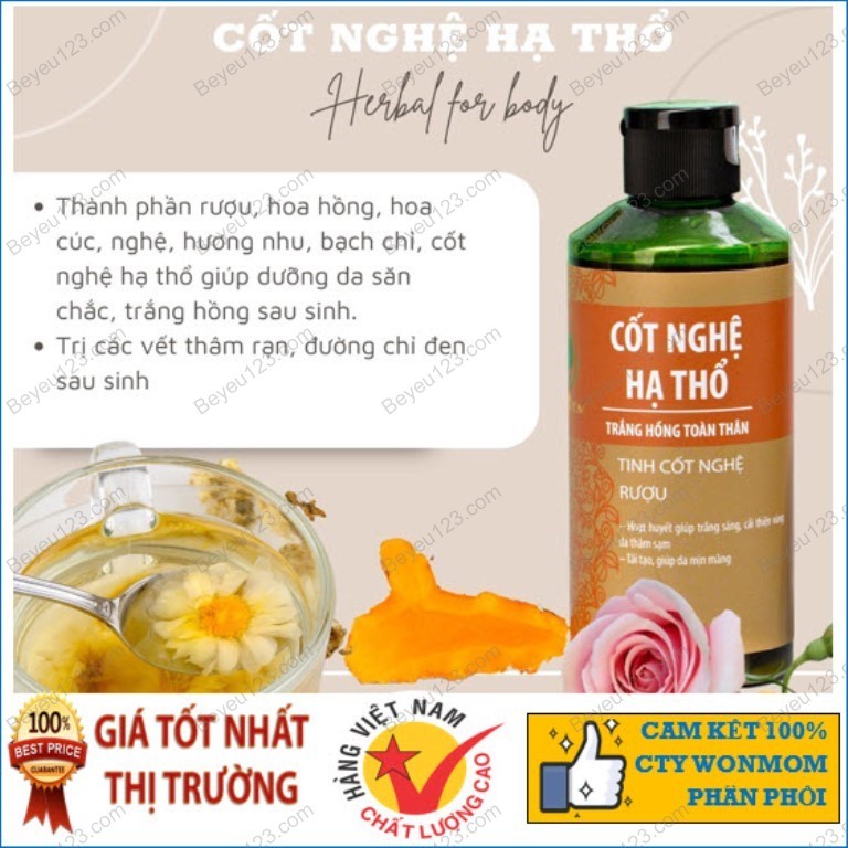 COMBO Nghệ dưỡng cho bầu và sau sinh Wonmom (1 Kem sữa nghệ + 1 Cốt nghệ hạ thổ + 1 Kem nghệ tươi)