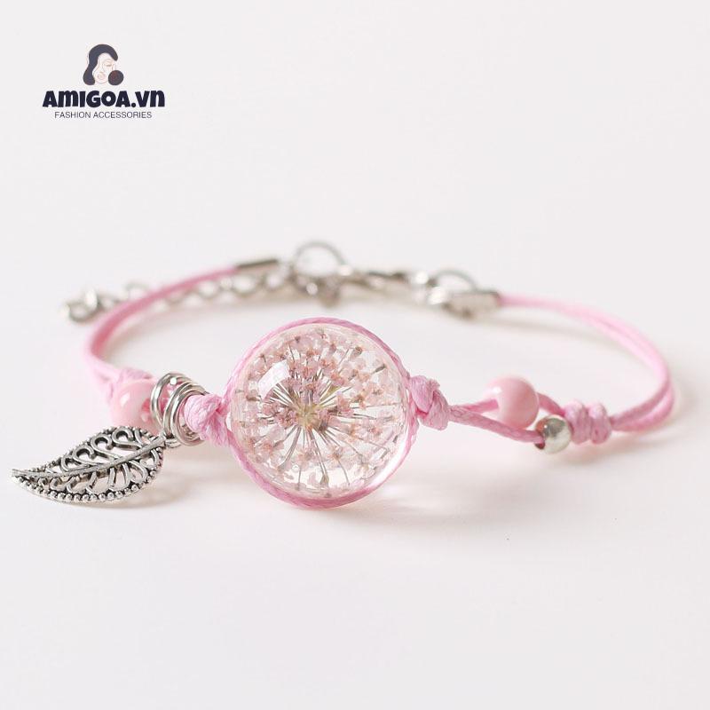 ✨✨Vòng đeo tay bằng dây bện phối hạt gốm có thể điều chỉnh