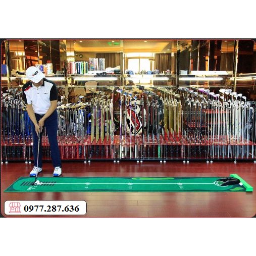 Thảm tập đánh golf Putting Mat PGM trong nhà di động chất liệu thảm nhung mềm mịn bền đẹp cao cấp TT007