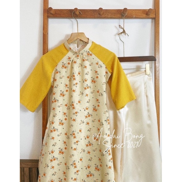 Thanh lý  Set áo dài cách tân tết 2022 gấm nhung tăm phong cách vintage
