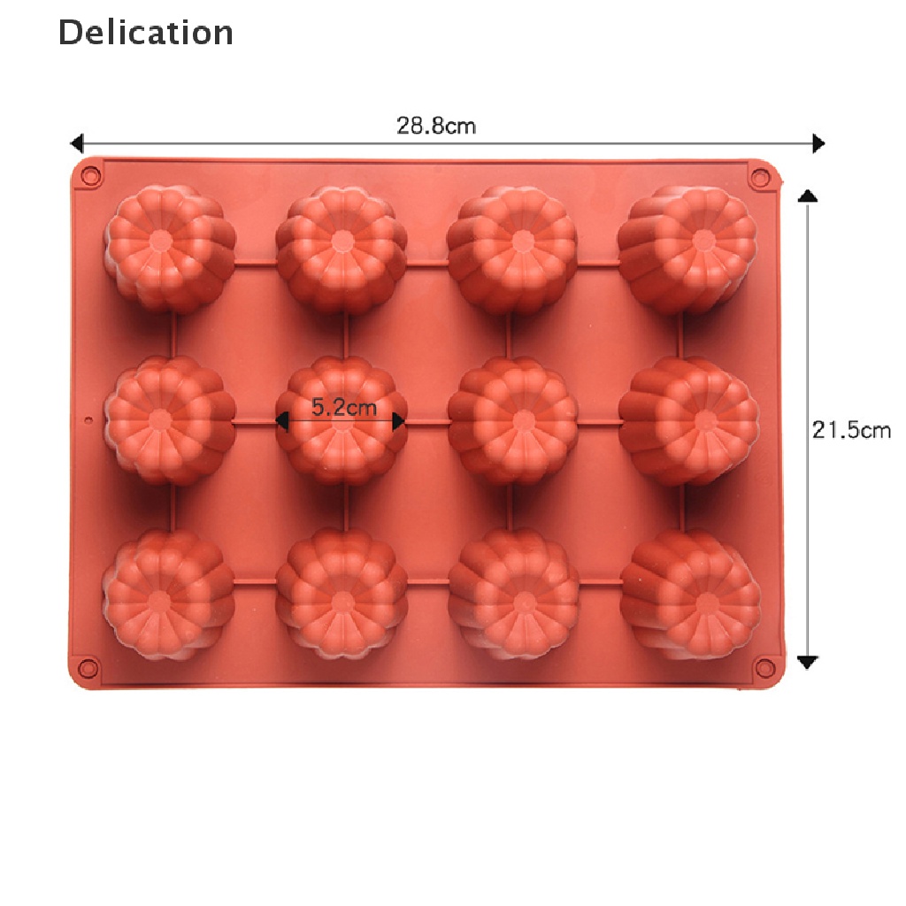 Khuôn silicon 12 ngăn làm bánh chuyên dụng