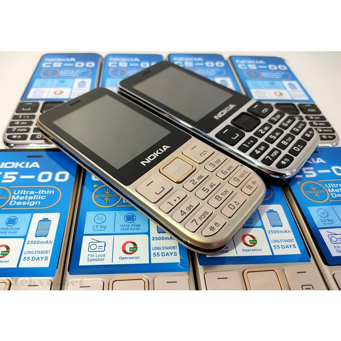 [Siêu rẻ] Điện Thoại Nokia c5-00(2020) loa to Giá Rẻ 2 Sim 2 Sóng Pin Khủng-BH 12 THANG