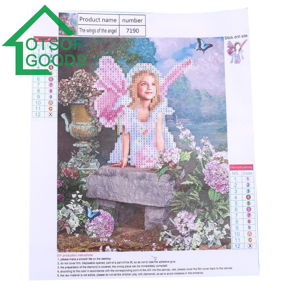 Set tranh thêu hình cô gái và hoa đẹp mắt tự hoàn thành