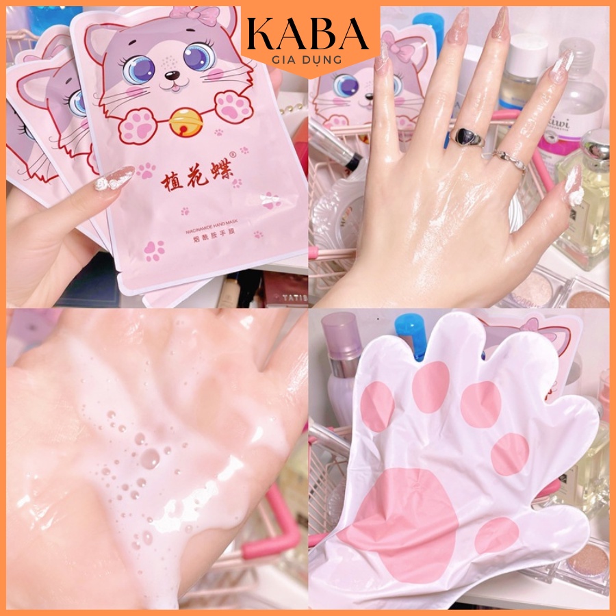 Mặt Nạ Tay chân Mask Dưỡng tay Mèo giúp dưỡng ẩm, làm trắng, tẩy tế bào chết da Tay Nội địa Trung KABA