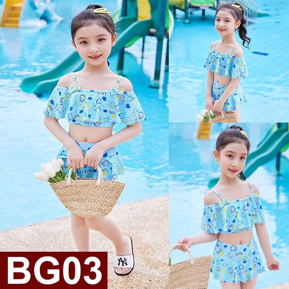 MỚI VỀ  ✅  Bộ bikini đồ bơi, đồ đi biển, váy đi biển bé gái liền thân chất thun lạnh loại 1 co dãn cao cấp