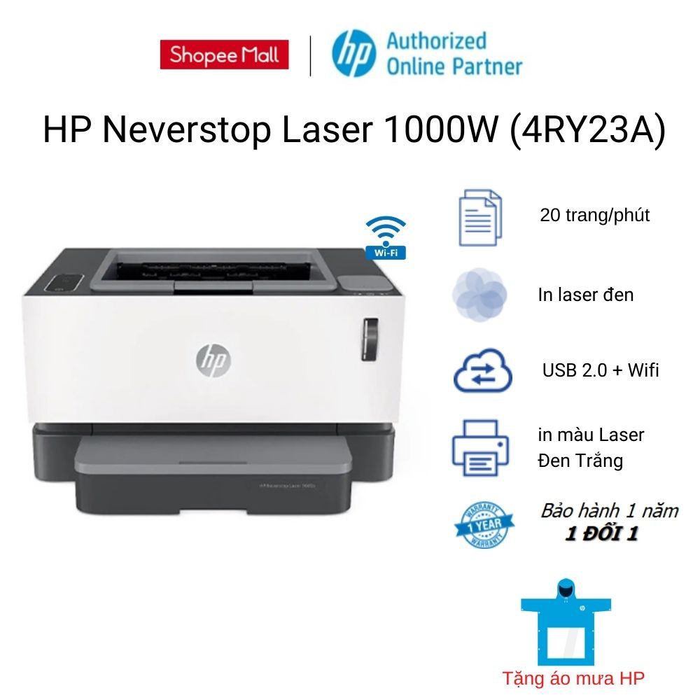 Máy in HP Neverstop Laser 1000w / 1000a - chính hãng BH 12 tháng