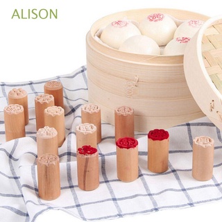 Con dấu in làm bánh trung thu tạo hình bông hoa phong cách truyền thống Trung Hoa