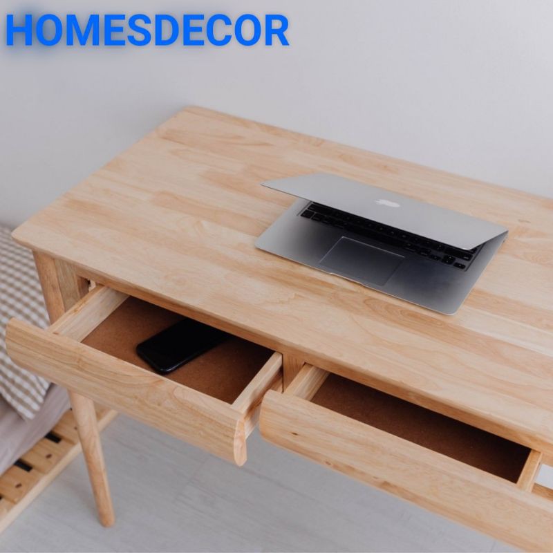 COMBO Bộ Bàn Ghế Làm Việc Gỗ Có Hộc HOMESDECOR - B Table - Natural