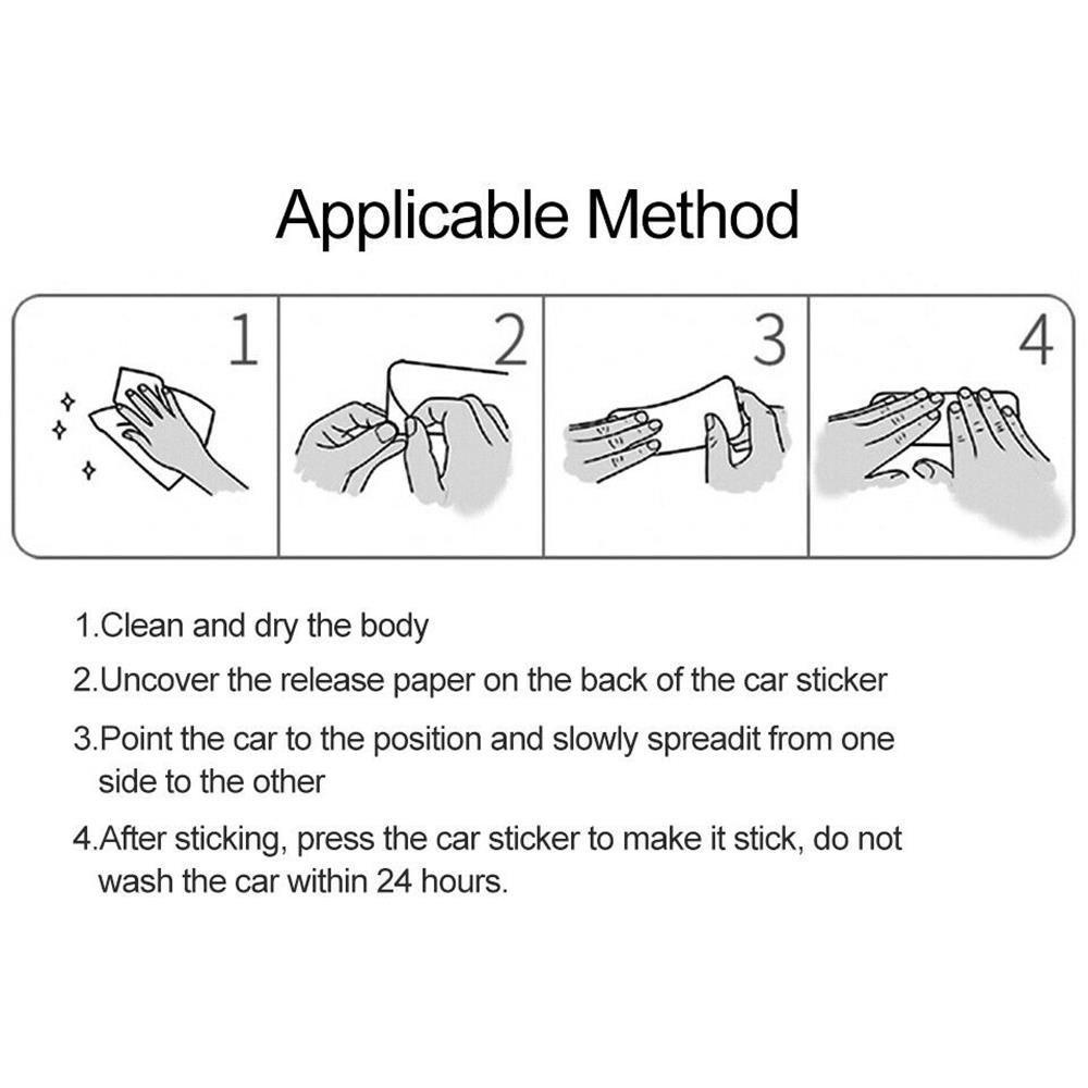 Bộ 2 Đề Can Phản Quang Màu Đỏ / Xanh Dương / Cam / Trắng / Vàng Cảnh Báo An Toàn Cho Xe Hơi