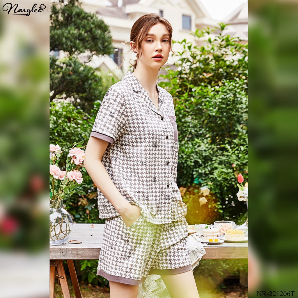 Đồ bộ mặc nhà nữ cao cấp thương hiệu Narylee chất cotton nhập khẩu mềm mịn chống tia UV kháng khuẩn mã NR - 221206