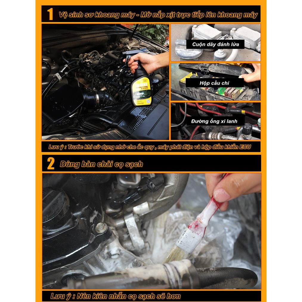 Bộ dung dịch vệ sinh khoang máy ô tô ENGINE CLEANER CARJAY - HanruiOffical