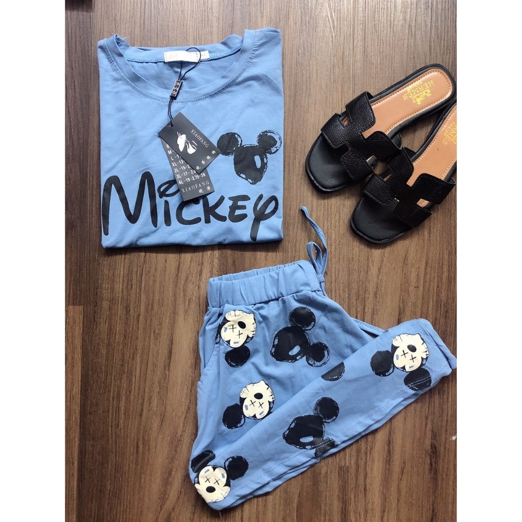 Sét áo cộc quần giả váy hình micky siêu cute | BigBuy360 - bigbuy360.vn