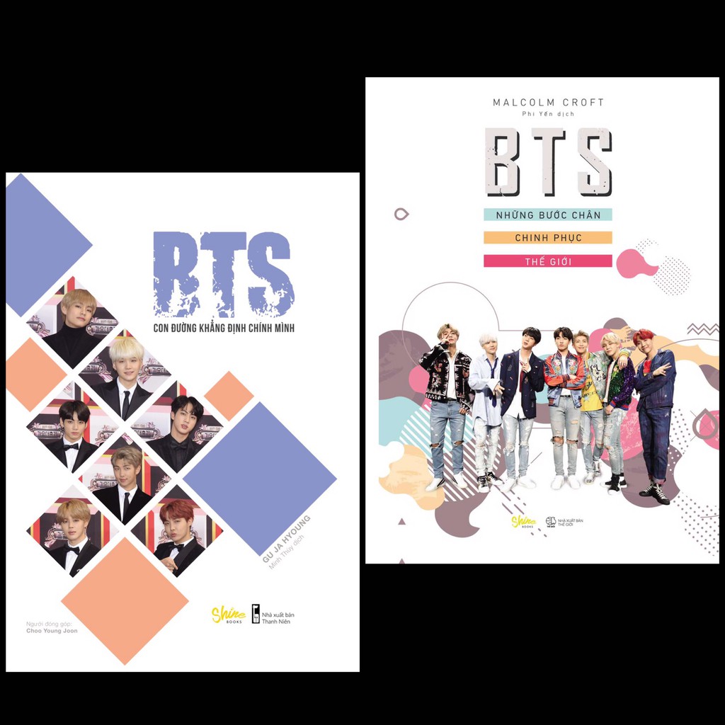 Sách - BTS Con Đường Khẳng Định Chính Mình +  BTS Những Bước Chân Chinh Phục Thế Giới + Bookmark Thiết Kế