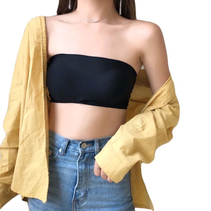 Áo ngực ống RENJIANVSHENG không gọng thời trang quyến rũ đơn giản dành cho nữ