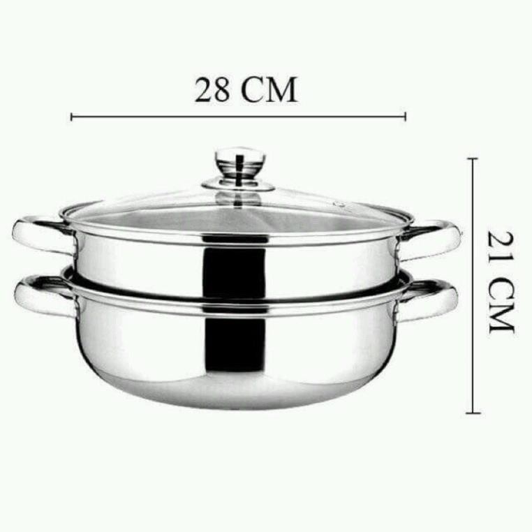 HOT - Xửng Hấp 2 Tầng Chất Liệu Inox Cao cấp