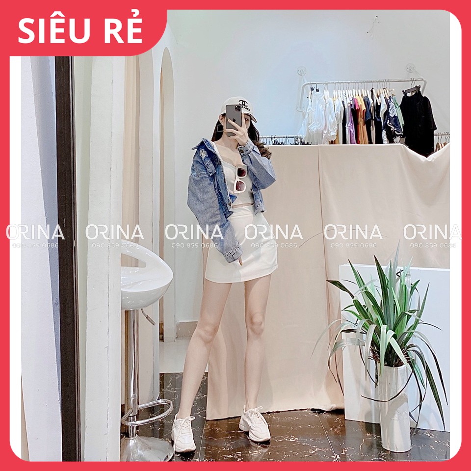 Áo khoác jean chữ sau nữa Orina - Hàng loại 1, chất đẹp - 100% ảnh Orina Tự Chụp