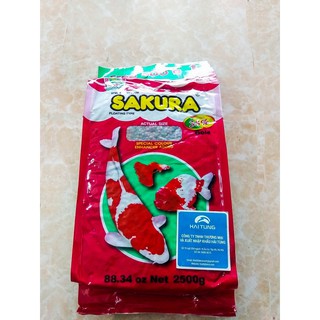 Thức ăn cá chép koi Sakura bao 2.5kg. Thức ăn cao cấp đặc biệt dành cho cá Koi