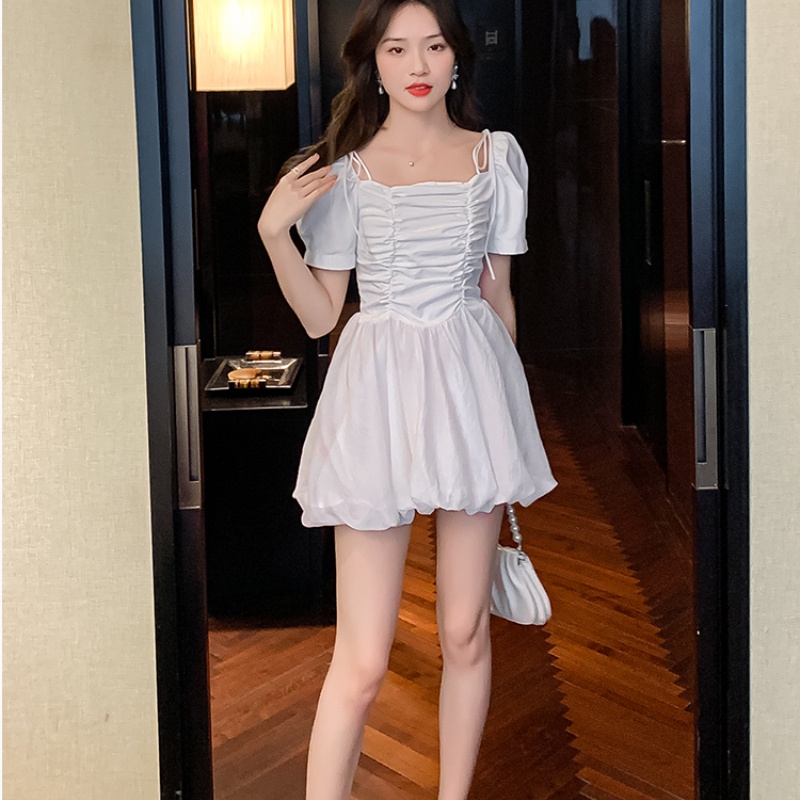 Đầm Perty không tay hở vai eo thon thời trang mùa hè mới cho nữ