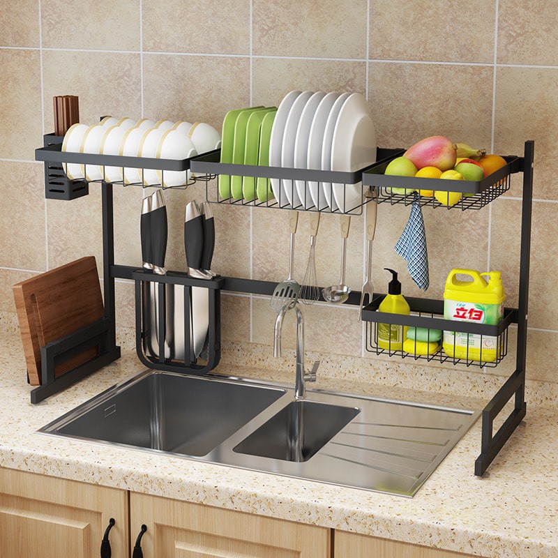 Kệ chén bát đa năng - Giá để chén đũa gác bồn rửa tiện lợi