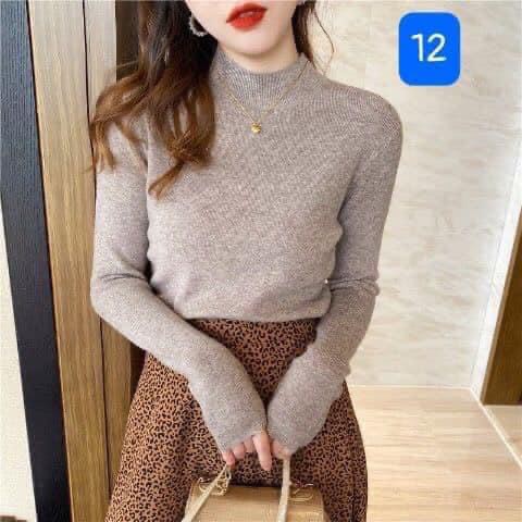 Áo Len Tăm Nữ cổ 3 Phân Cao Cấp Công Sở Xinh Yan.Fashion L39 Áo Len Cổ 3 cm Nhiều Màu | BigBuy360 - bigbuy360.vn