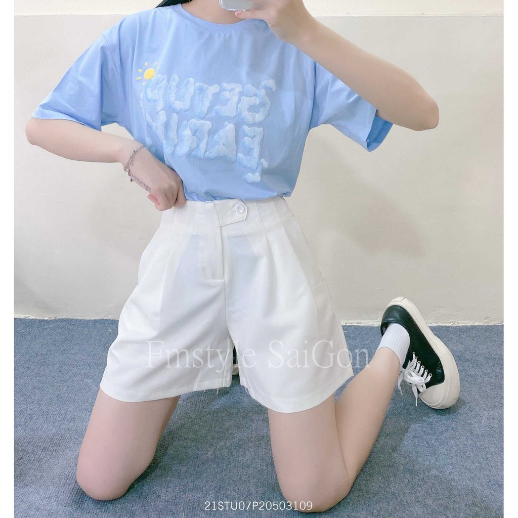 Quần short tây lưng thun nút cài ullzang thời trang nữ Fmstle Saigon 21STU07P20503 | BigBuy360 - bigbuy360.vn