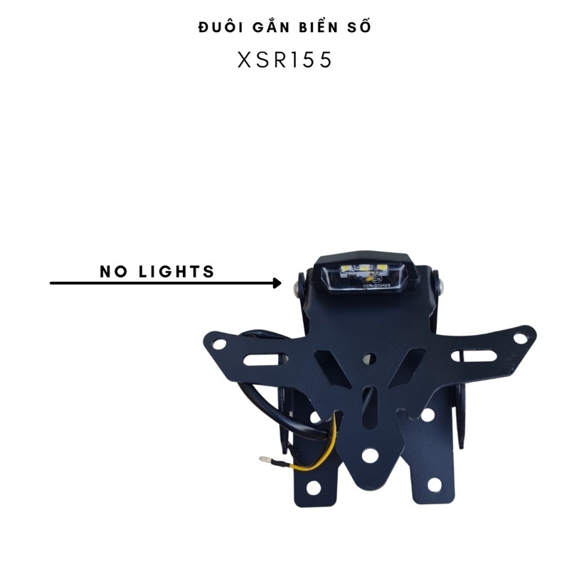 Pad đuôi biển số XSR155 cắt CNC sơn tĩnh điện cao cấp,gập ra vào tuỳ ý