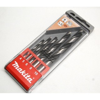 Bộ mũi khoan gỗ Makita D-57211 4 - 10mm (5 mũi/bộ ) - Chính hãng