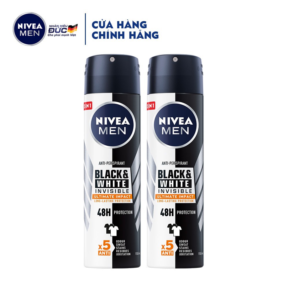 Xịt Nivea men - Black & White (150ml)