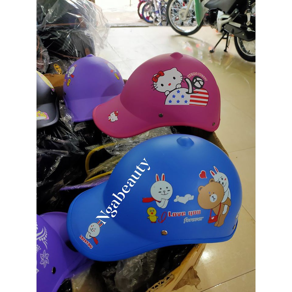 Mũ Bảo Hiểm Kity Sài Gòn ( Lót đẹp ) Sơn mịn không lem hình