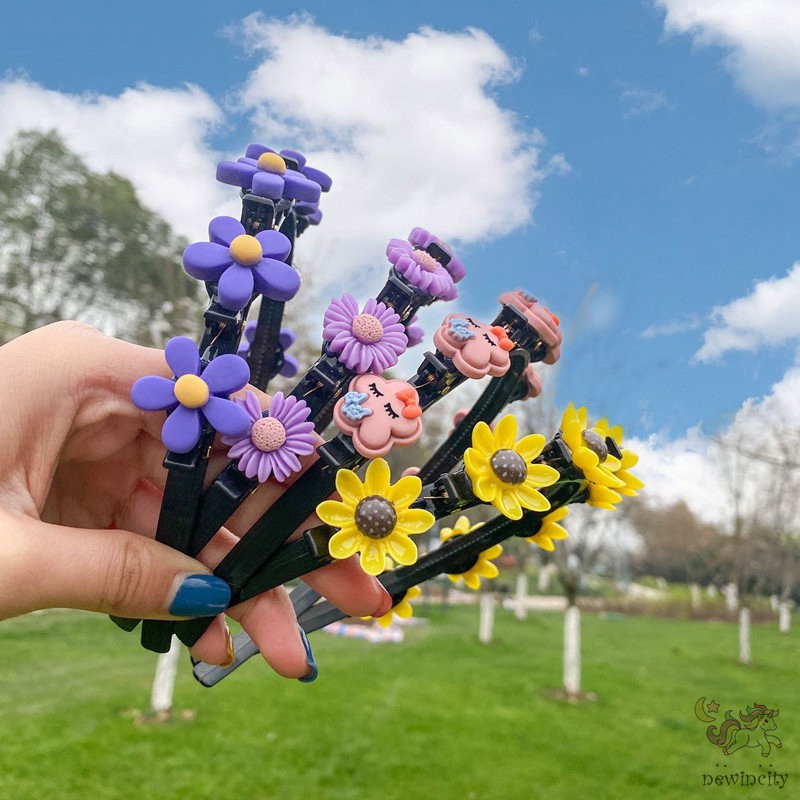 Băng đô cài tóc đính hoa và trái cây đáng yêu cho bé gái