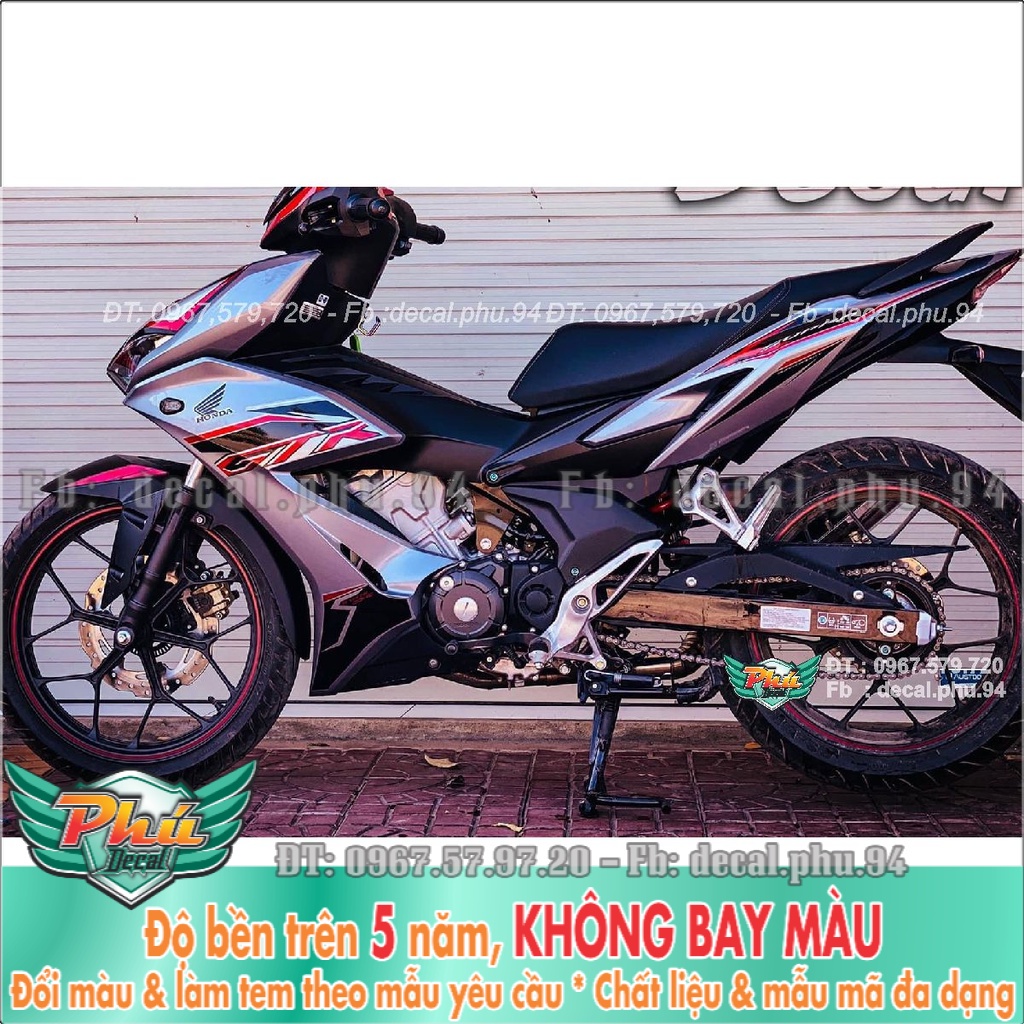 Tem Rời Winner X GTR bạc đen (K)