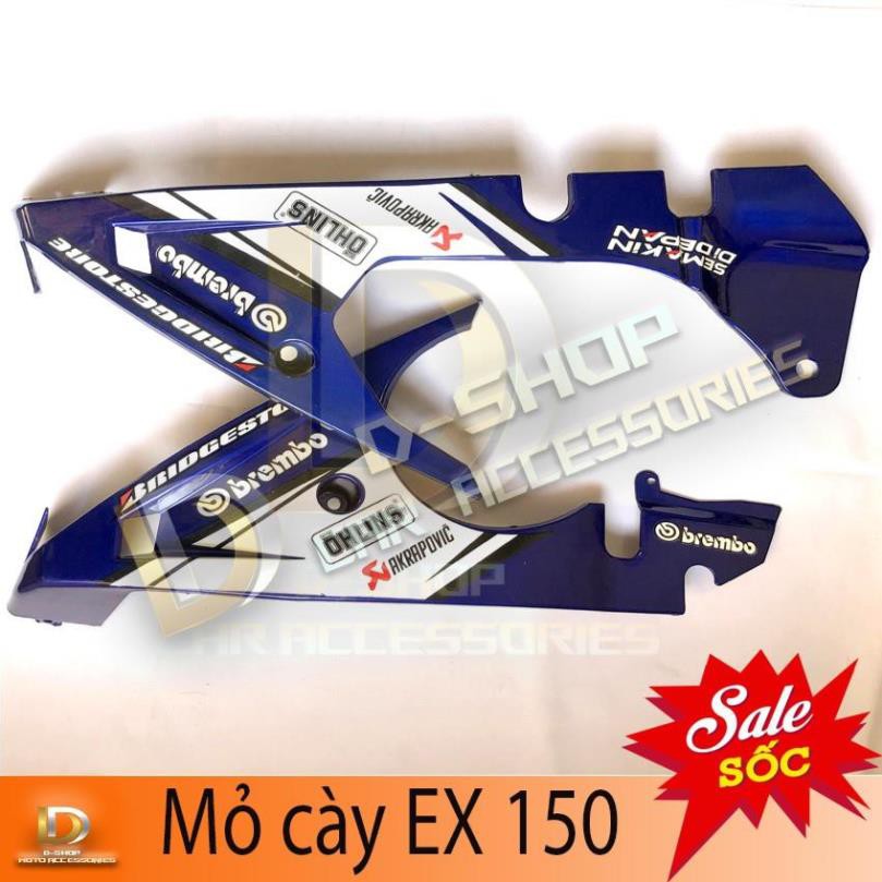 [Xả Kho] Mỏ cày Exciter 150 xanh trắng có in logo Hàng cao cấp