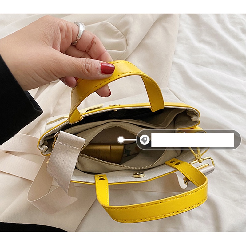 IELGY Túi Đeo Vai Vải canvas Dây Bản Rộng Phong Cách Hàn Quốc Dành Cho Nữ