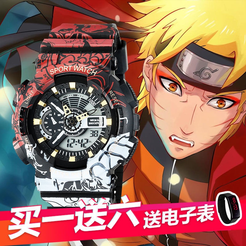 Đồng Hồ Điện Tử Thể Thao In Hình Naruto One Piece Phong Cách ins Dành Cho Học Sinh Trung Học Nam Nữ Sinh Trung Học