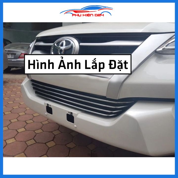 Ốp trang trí mặt ca lăng, calang Fortuner 2017-2018-2019-2020-2021-2022 ốp phía dưới trang trí làm đẹp xe
