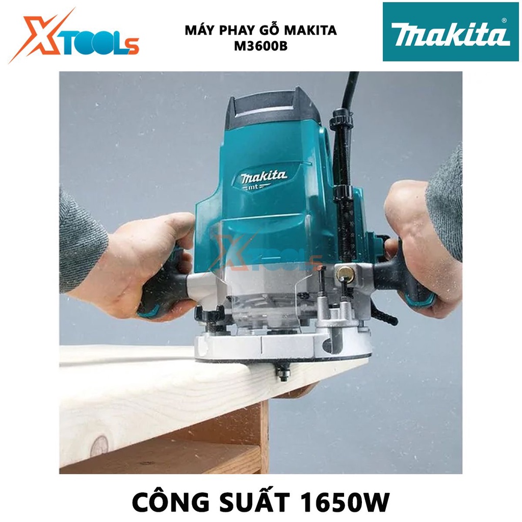 Máy phay 1650W MAKITA M3600B | Máy phay (đánh cạnh) mini Công suất: 1.650W Nguồn điện áp: 220V/50Hz - 60Hz [CHÍNH HÃNG]