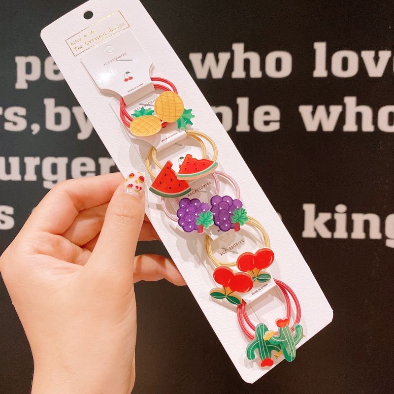Set 10 chun tóc cho bé hình dễ thương