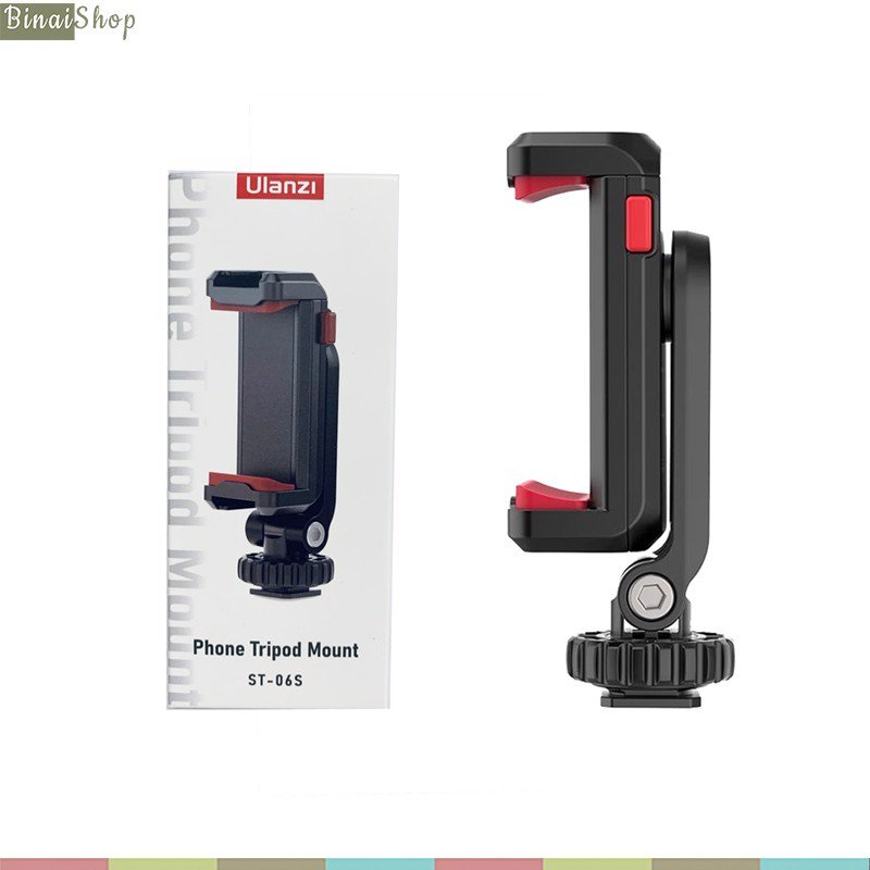 Ulanzi ST-06S - Gá Kẹp Điện Thoại Xoay 360°, Hỗ Trợ 2 Ngàm Mở Rộng