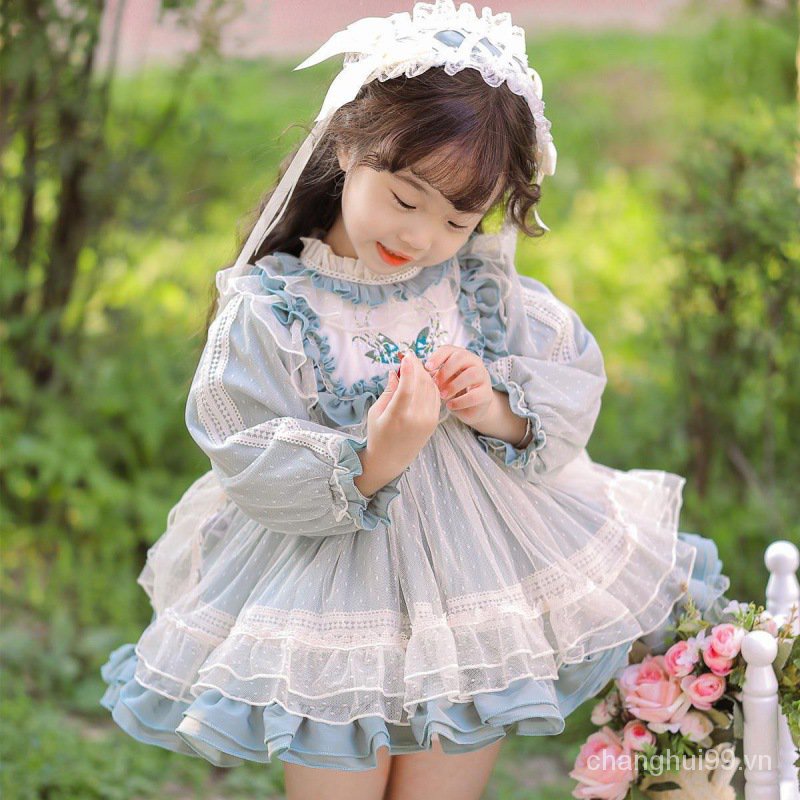 Đầm Công Chúa Lolita Cổ Điển 0XGF Cho Bé Gái