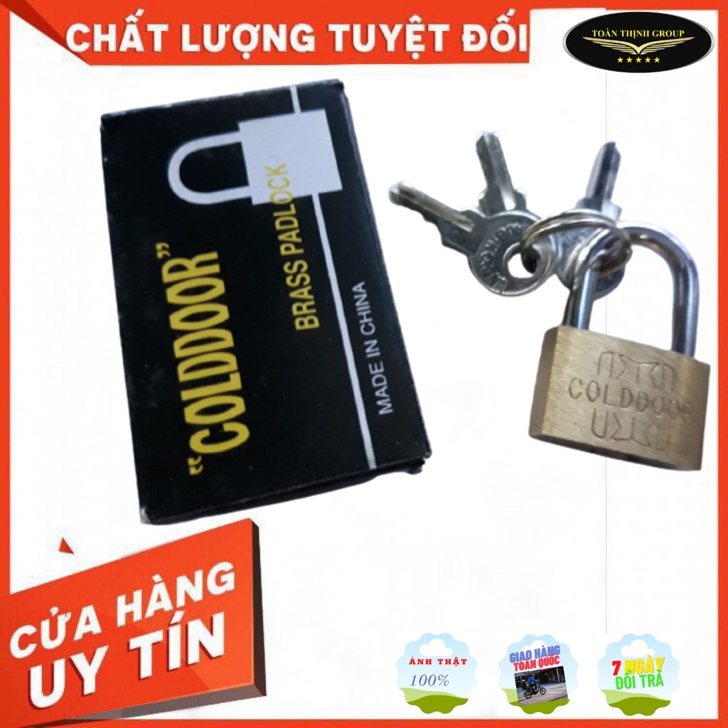Ổ khóa Mini Kích Cỡ 20mm, 25mm - Khóa Túi xách - Khóa Vali COLDDOOR, Đồng Nguyên Khối, Nhỏ Gọn, Độ Bền Cao