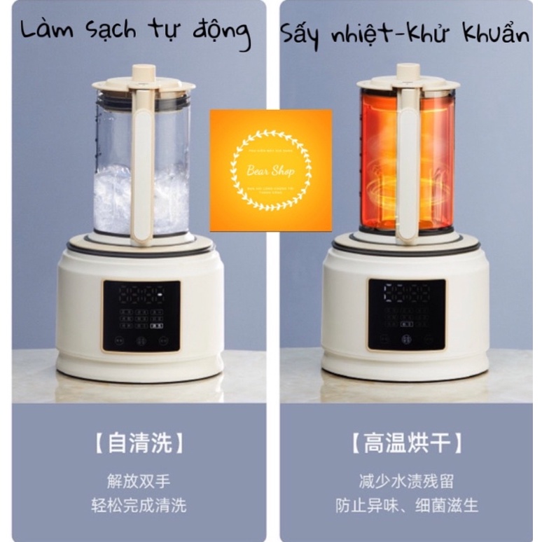 Máy làm sữa hạt chống ồn hàng nội địa tQ,chức năng vệ sinh và sấy nóng khử khuẩn tự động