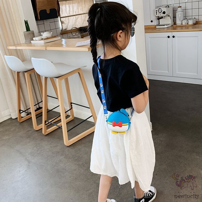 Túi đeo vai kiểu dáng hoạt hình thời trang Hàn Quốc dễ thương cho bé trai/ bé gái