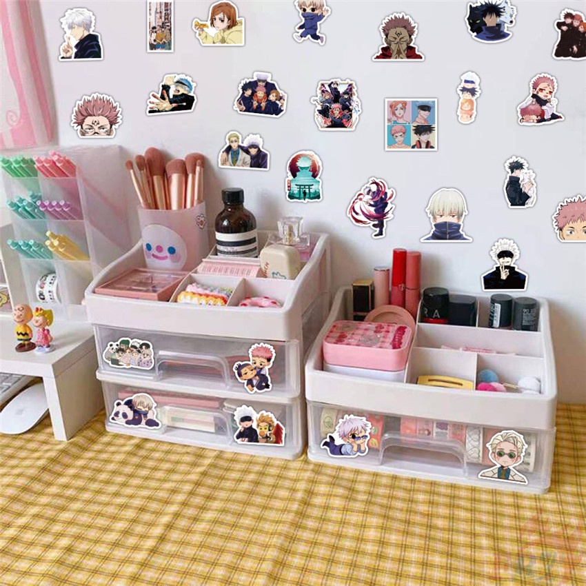 Set 56 miếng dán hình nhân vật hoạt hình Jujutsu Kaisen thời trang chống nước DIY
