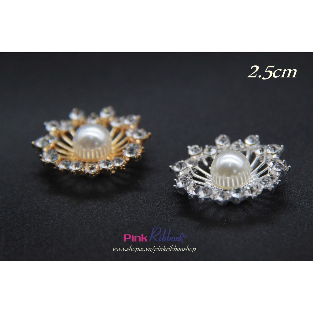 Charm hạt trai mạ bạc mẫu 2