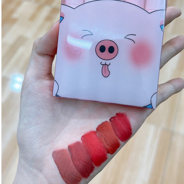 Set 5 cây son lợn hồng RUHUOTUO