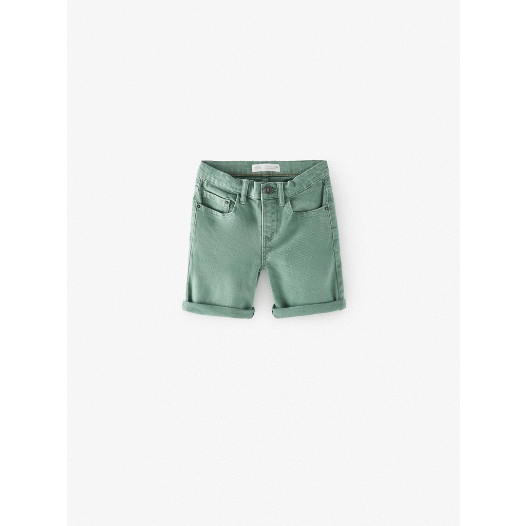 ZARA - quần short Bermuda serge cơ bản 06917662512