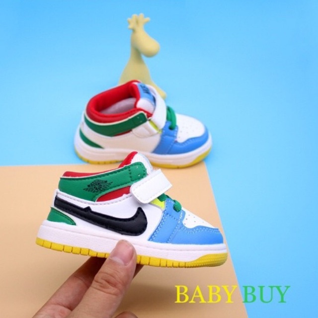 GIÀY BÉ TRAI , GIÀY SNEAKER CHO BÉ ,GIÀY TRẺ EM JD xanh mini