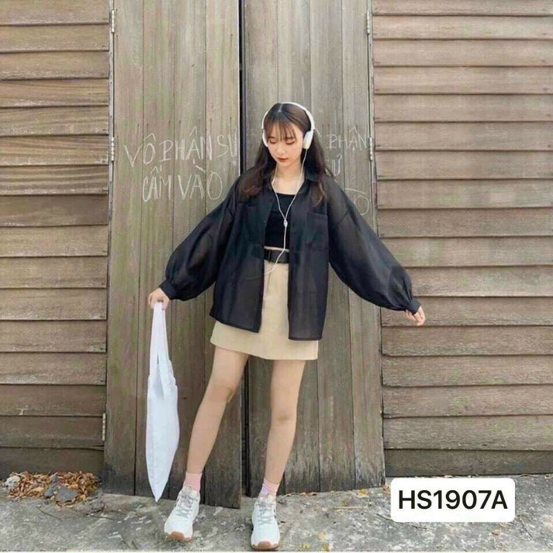 [Mã FAMAYWA giảm 10K đơn 50K] Sét Áo sơ mi vôn phộm rộng có túi tay dài PUCA | BigBuy360 - bigbuy360.vn