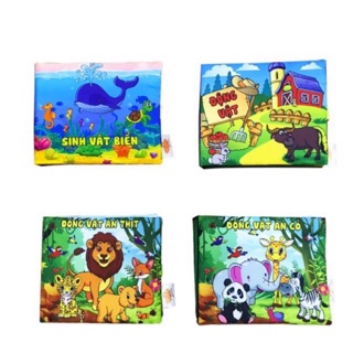 BỘ 4 CUỐN SÁCH VẢI THẾ GIỚI ĐỘNG VẬT