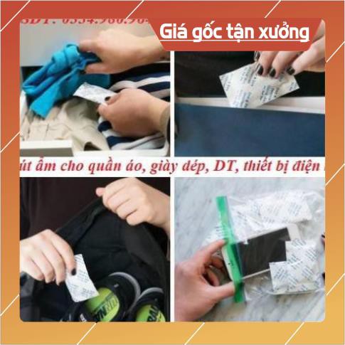 [NEW] Gói chống Ẩm Silicagel 50g Bịch 300g (6 Gói) sử dụng trong thực phẩm, quần áo, giày dép, khửi mùi hôi